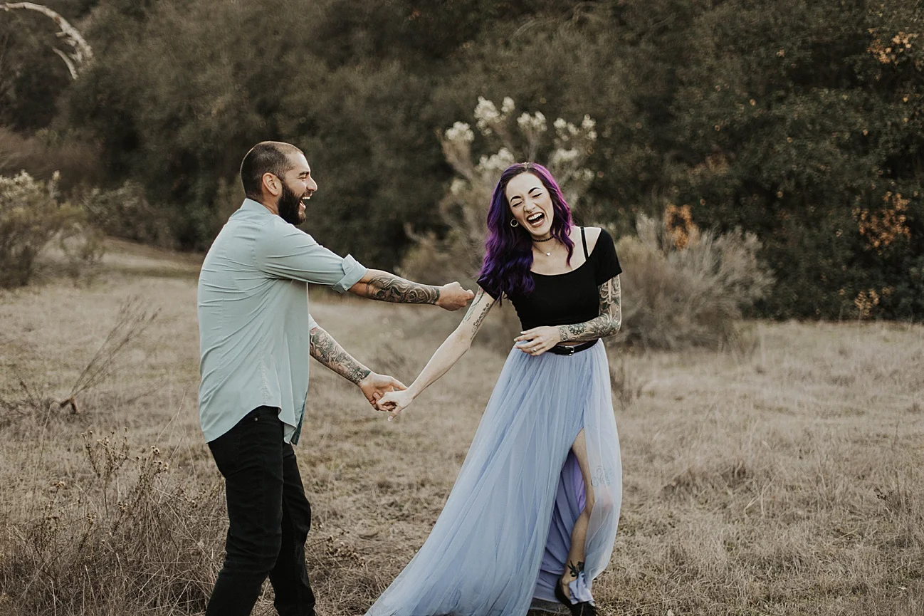 rocker chic tattoo engagement session