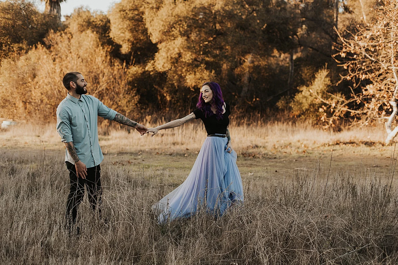 rocker chic tattoo engagement session