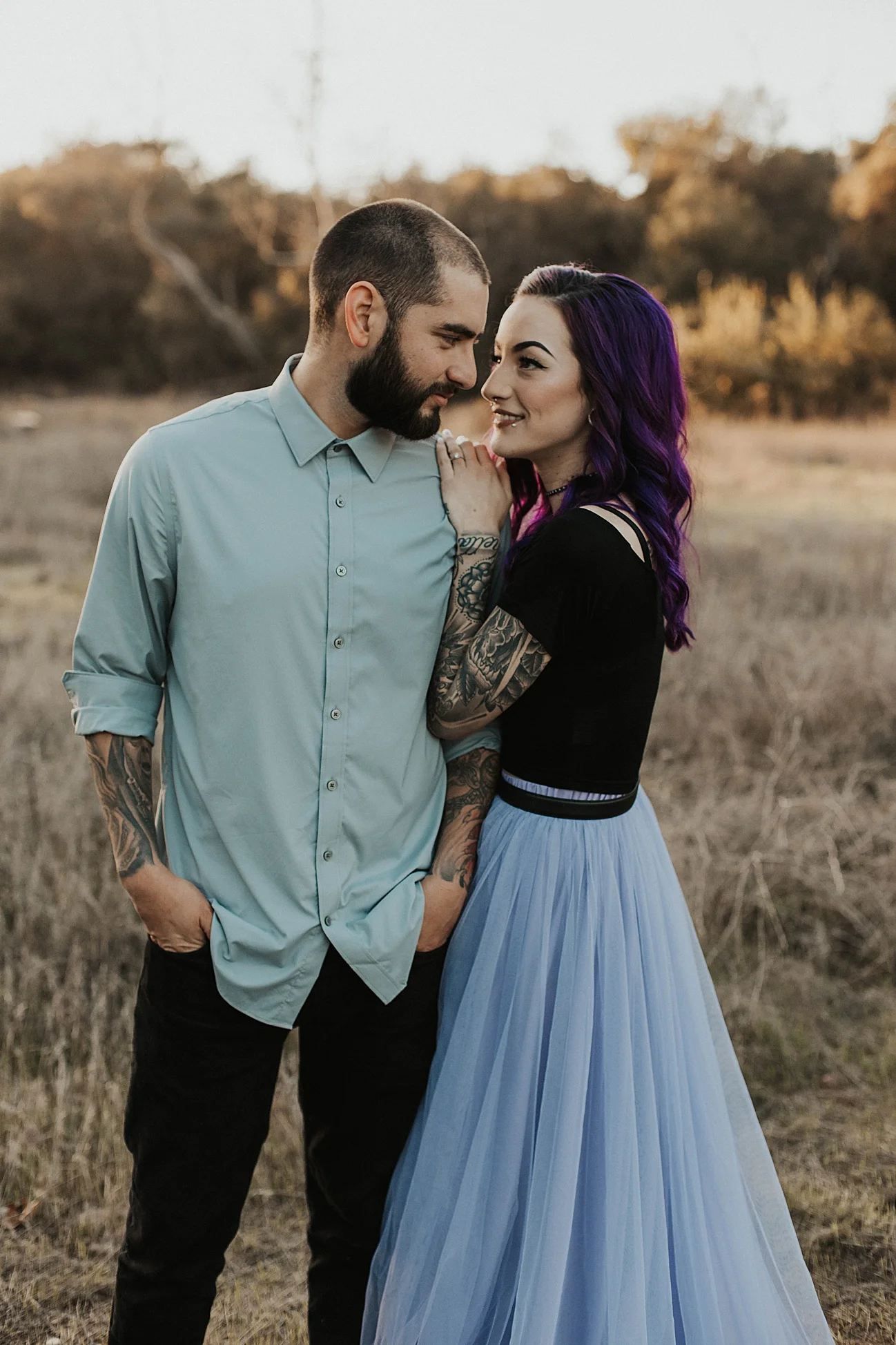 rocker chic tattoo engagement session