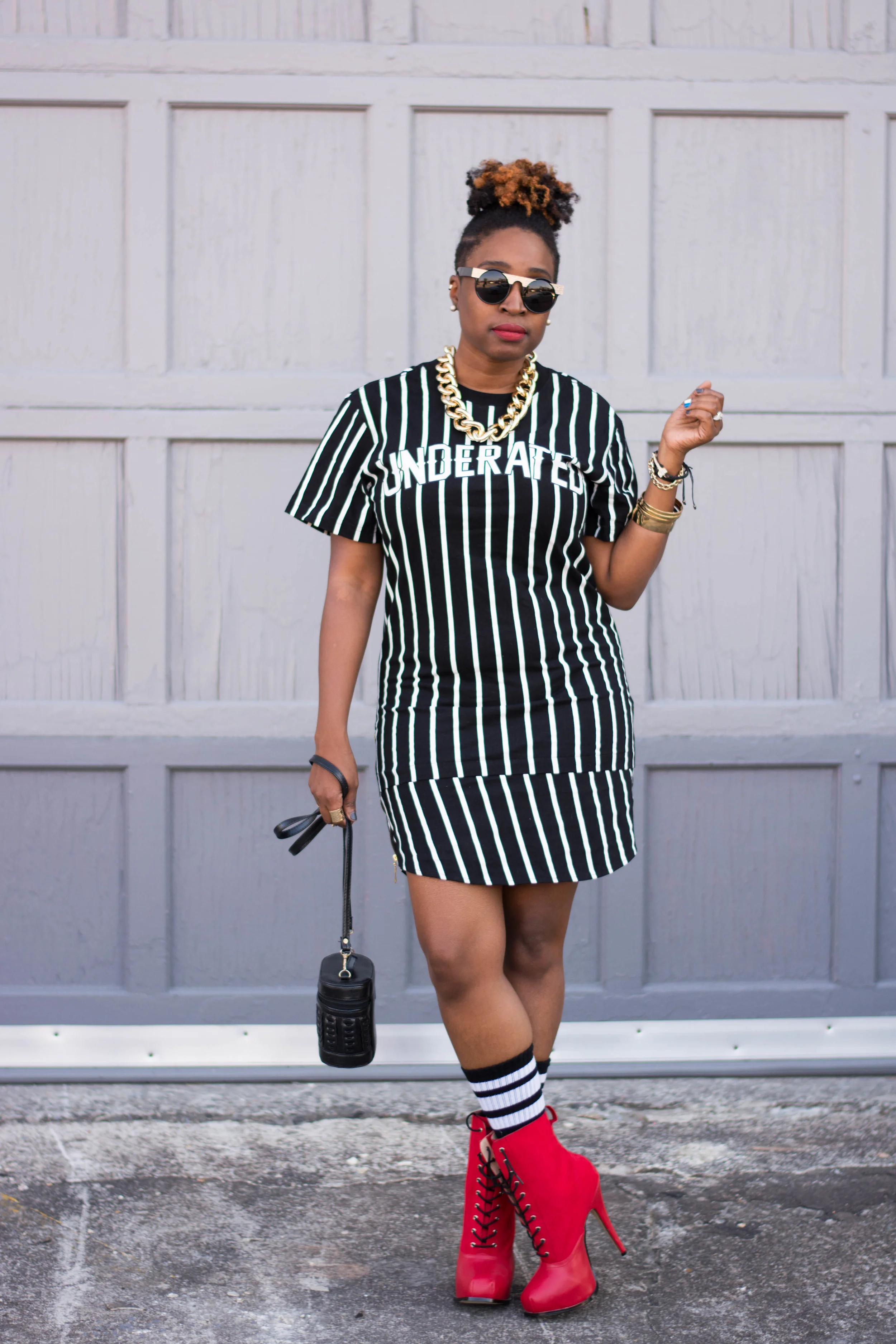 Melodie Stewart, The Style Klazit, Atlanta Stylist, Atlanta style blogger, Shirt dress, Red boots
