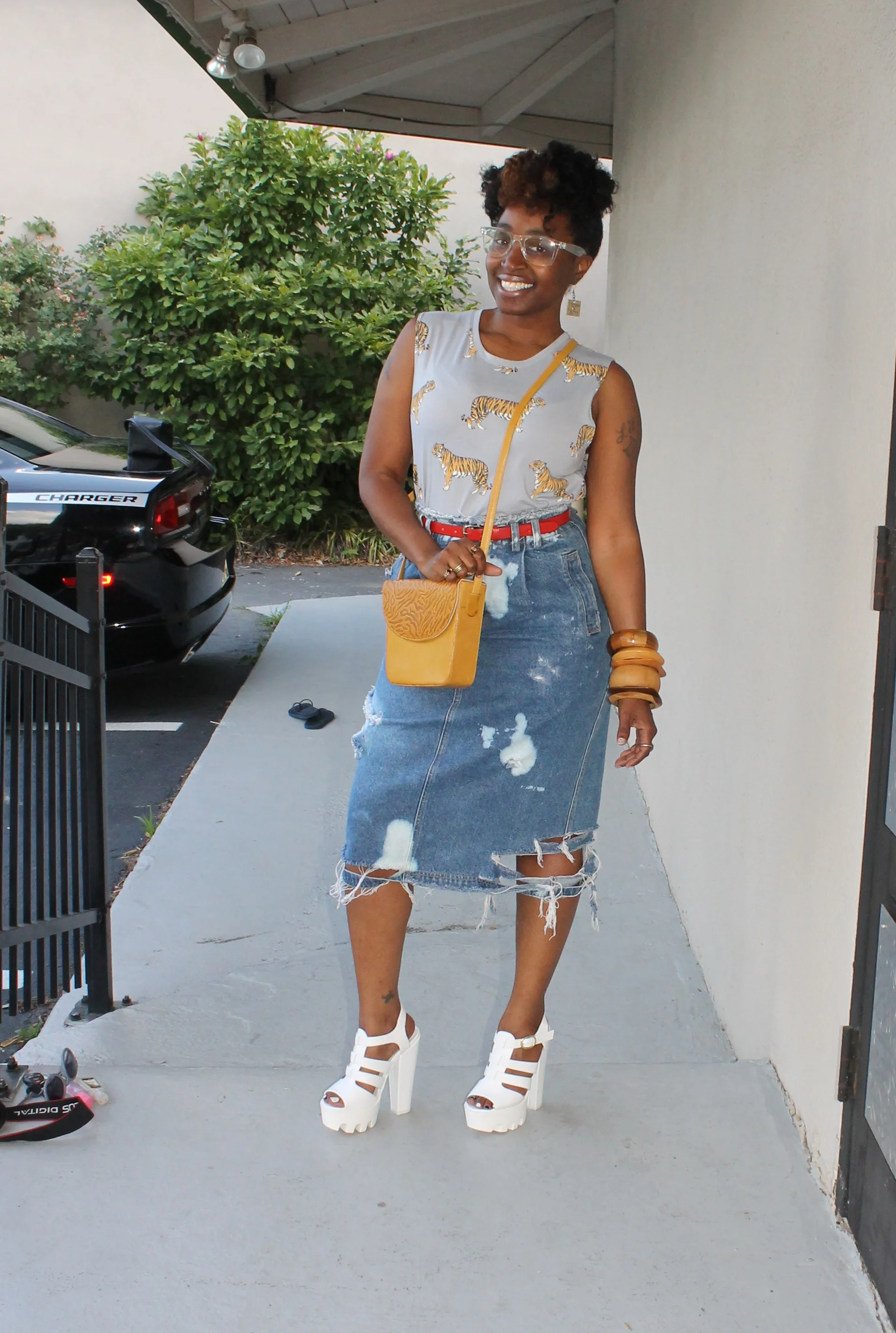 Melodie Stewart, The Style Klazit, Distressed Skirt, Atlanta style blogger, Atlanta street style