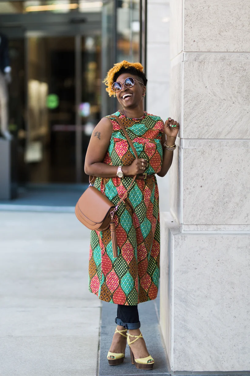Melodie Stewart, The Style Klazit, Dress Over Pants Trend, Atlanta Style Blogger