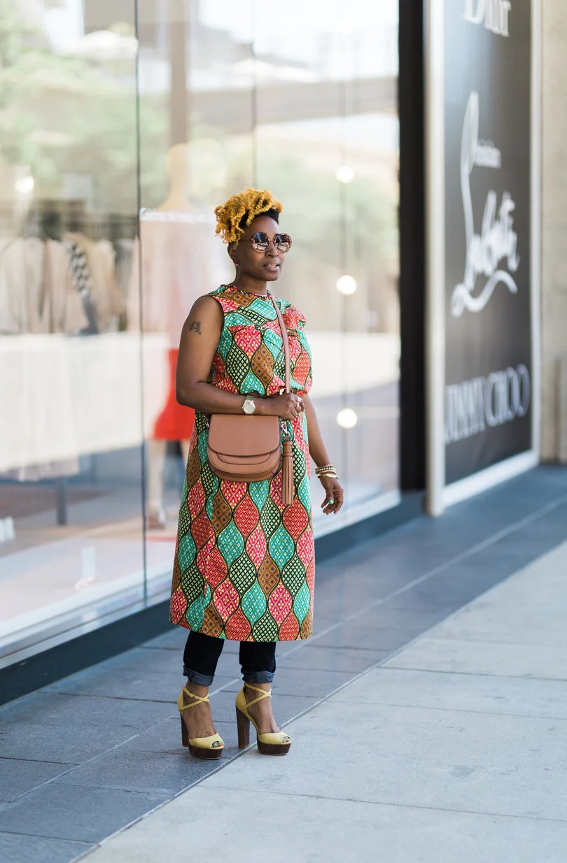 Melodie Stewart, The Style Klazit, Dress Over Pants Trend, Atlanta Style Blogger