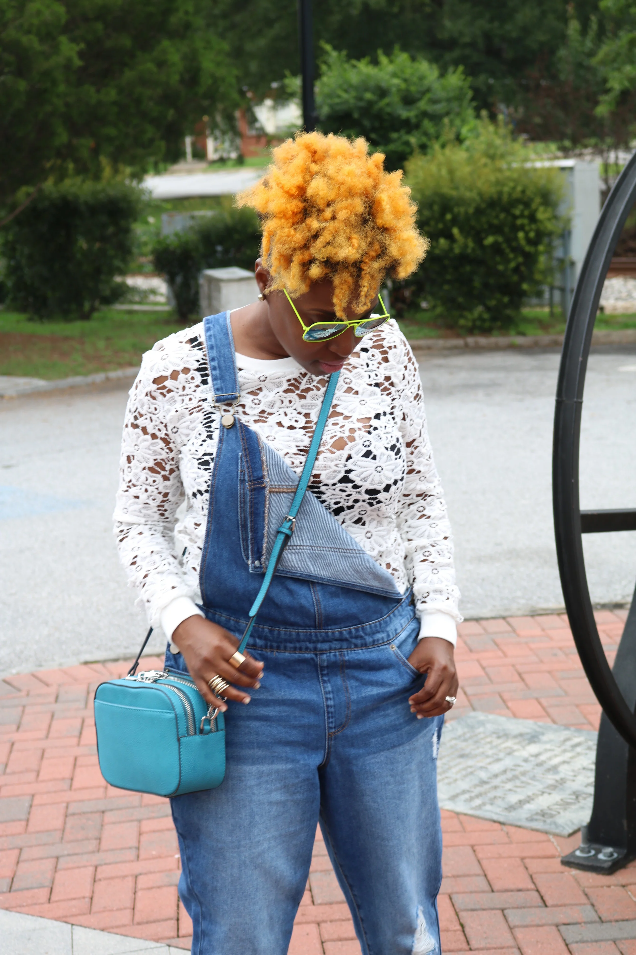 Melodie Stewart, The Style Klazit, Atlanta style blogger, Overalls streetstyle, JustFab