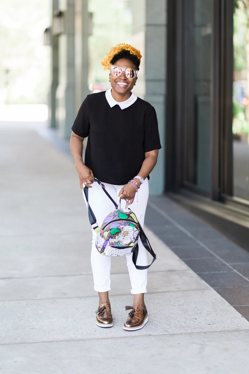 Melodie Stewart, The Style Klazit, Black and white street style, Atlanta style blogger, Shoedazzle, Justfabe, Shein