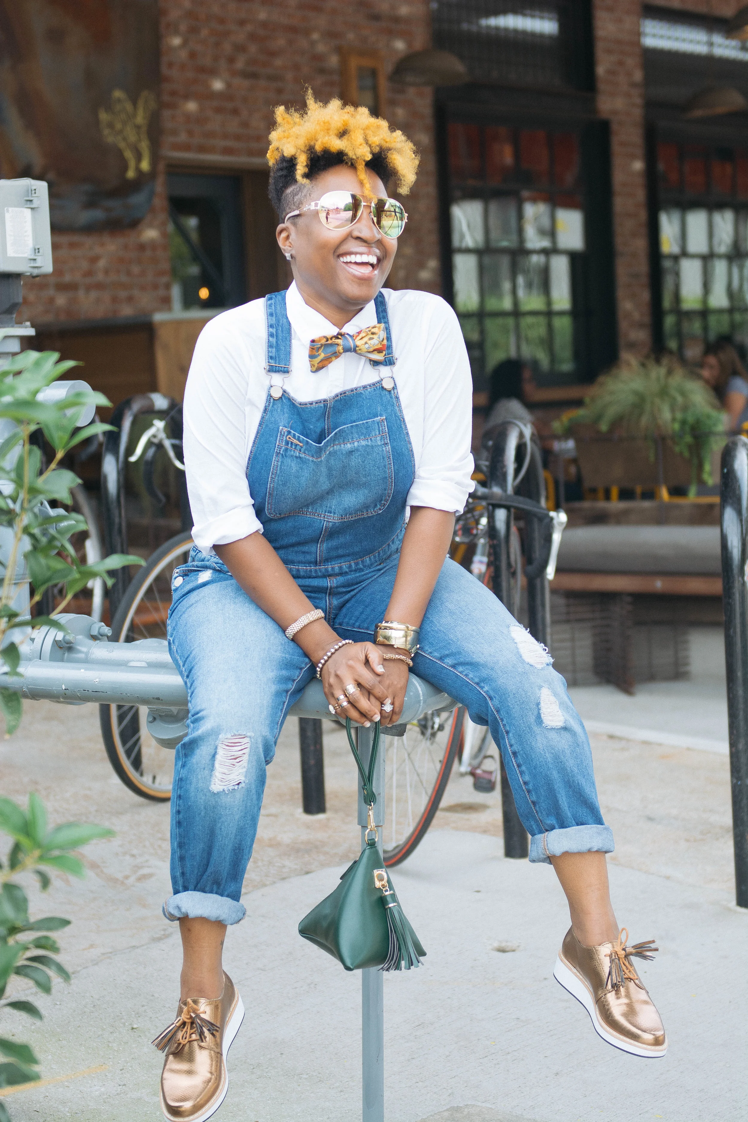 Melodie Stewart, The Style Klazit, Atlanta street style, Overalls, Krog Street