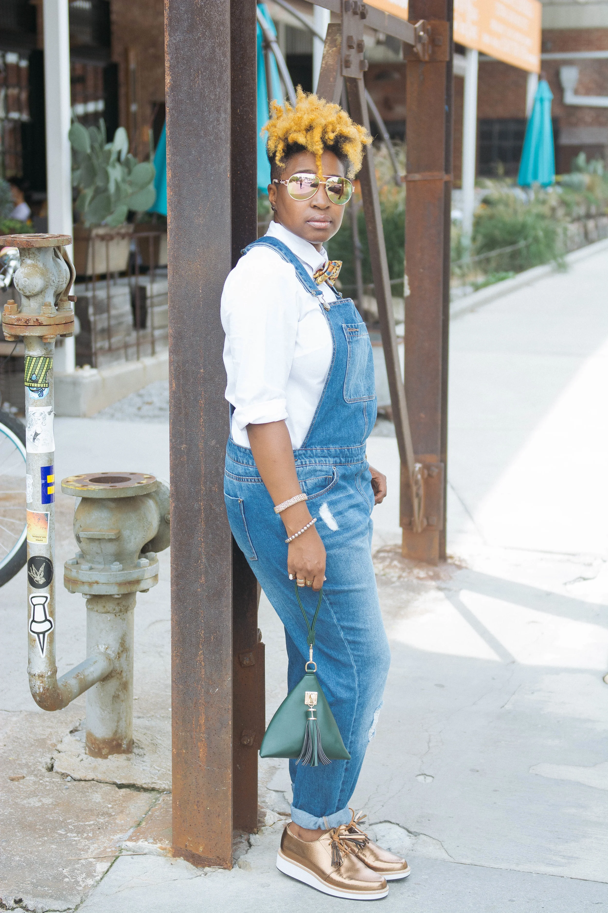 Melodie Stewart, The Style Klazit, Atlanta street style, Overalls, Krog Street