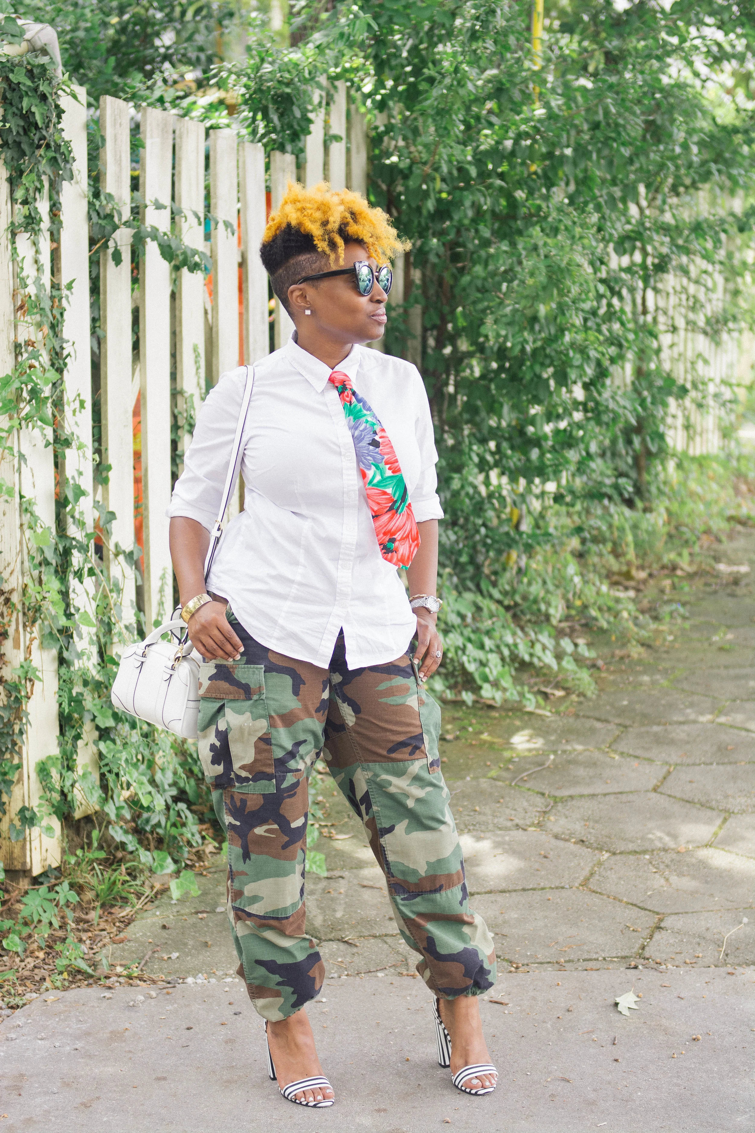 Melodie Stewart, The Style Klazit, Atlanta Style blogger, Fatigue street style, Mixed prints