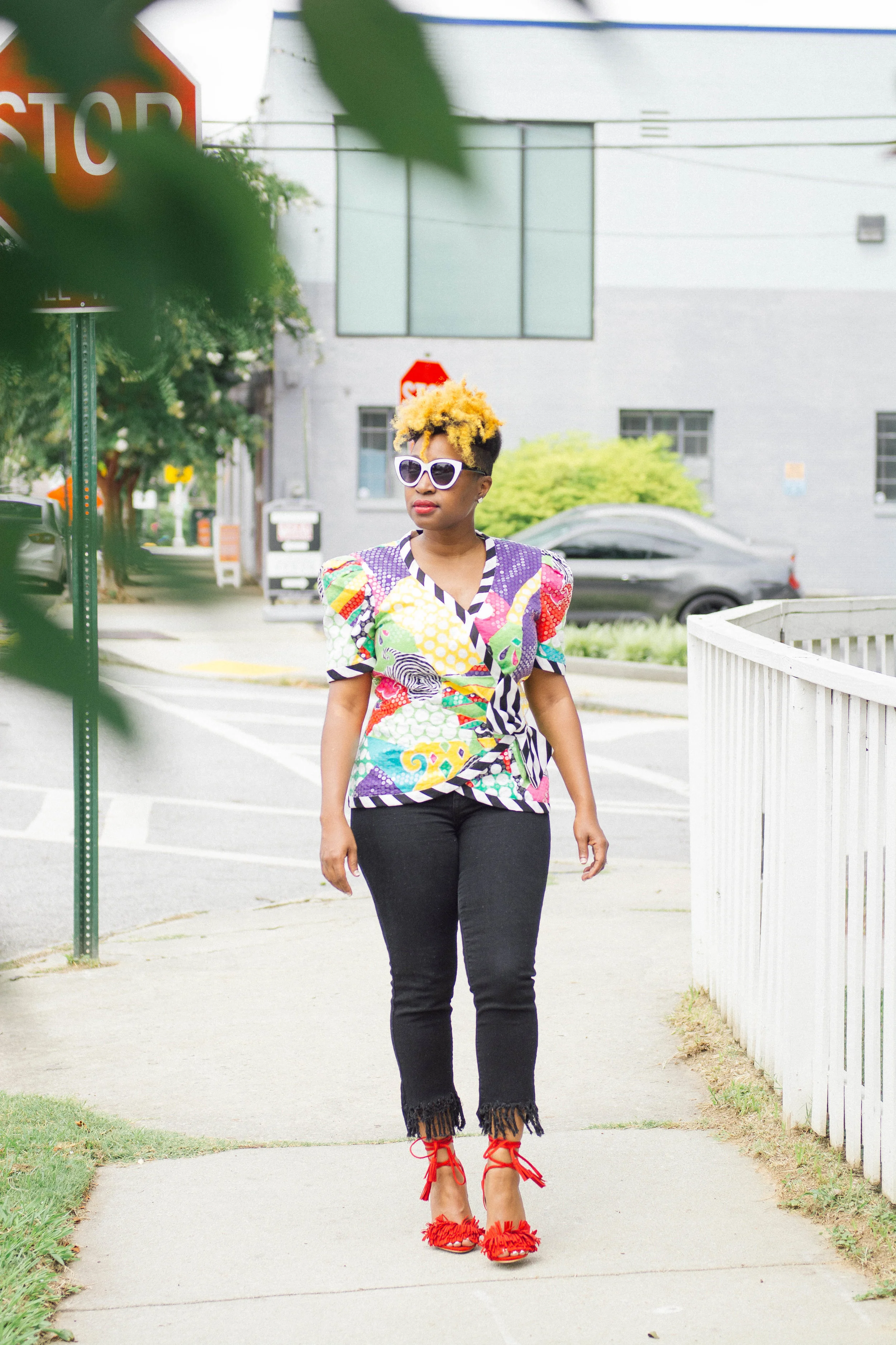 Melodie Stewart, The Style Klazit, Atlanta style blogger, Vintage top, fringe jeans