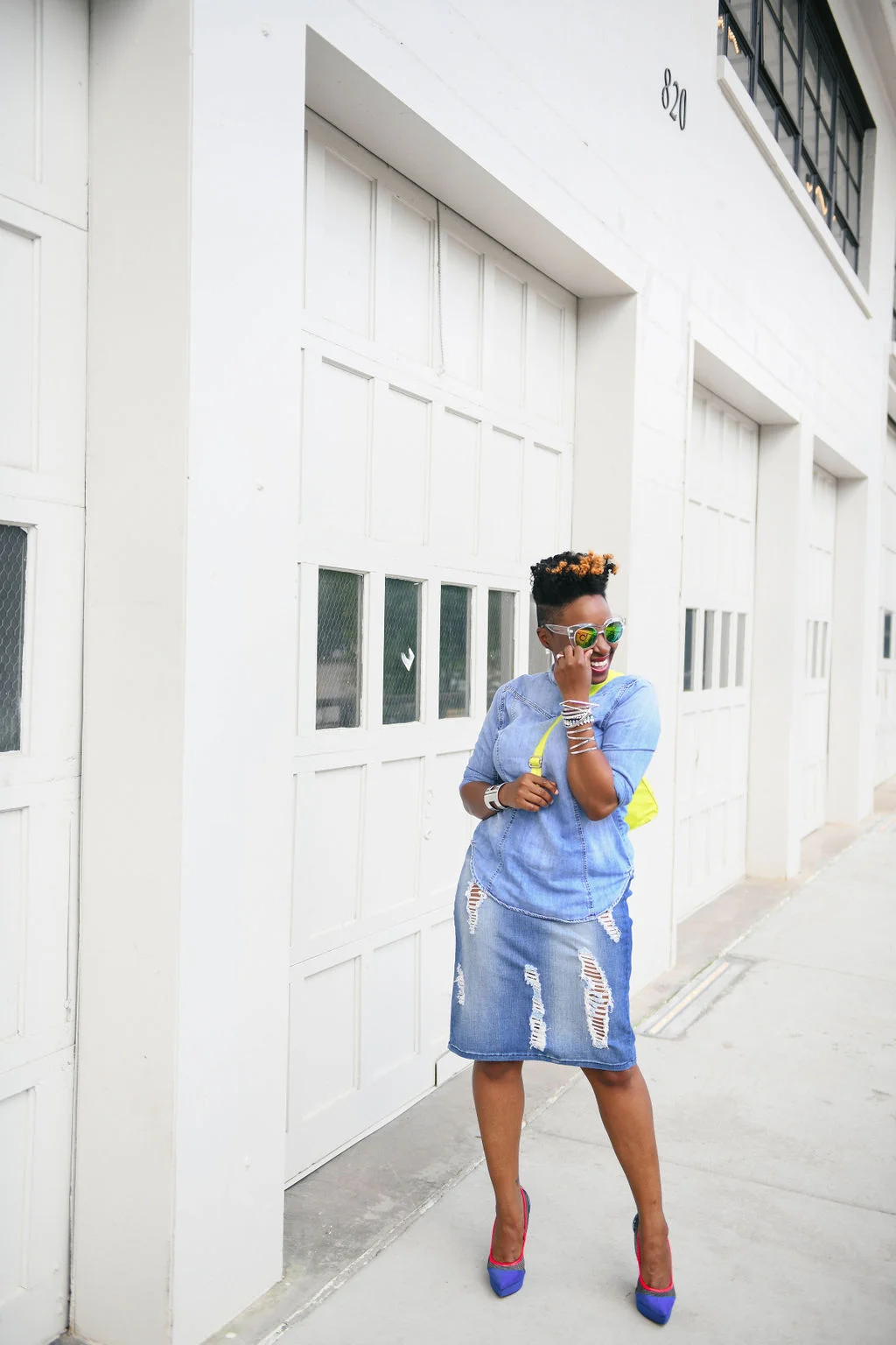 Denim on denim street style, Top Atlanta Blogger, Atlanta Personal Stylist, melodiestewart.com