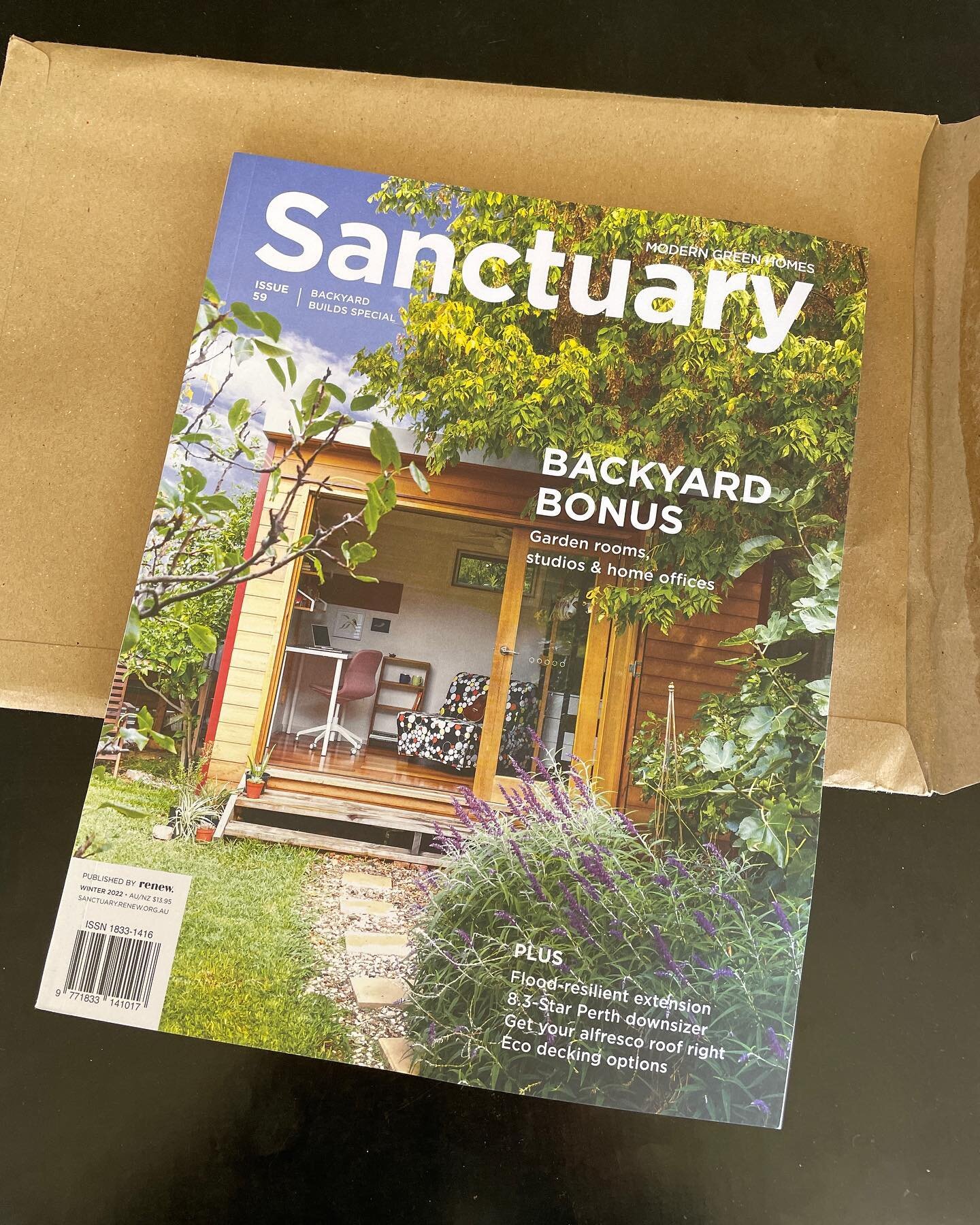 Very excited to be part of @sanctuarymag #59. Looking at small scale backyard buildings.  Getting the most out of limited space is more critical than ever. Starting with what you already have and being resourceful with it is a challenge we relish.  T