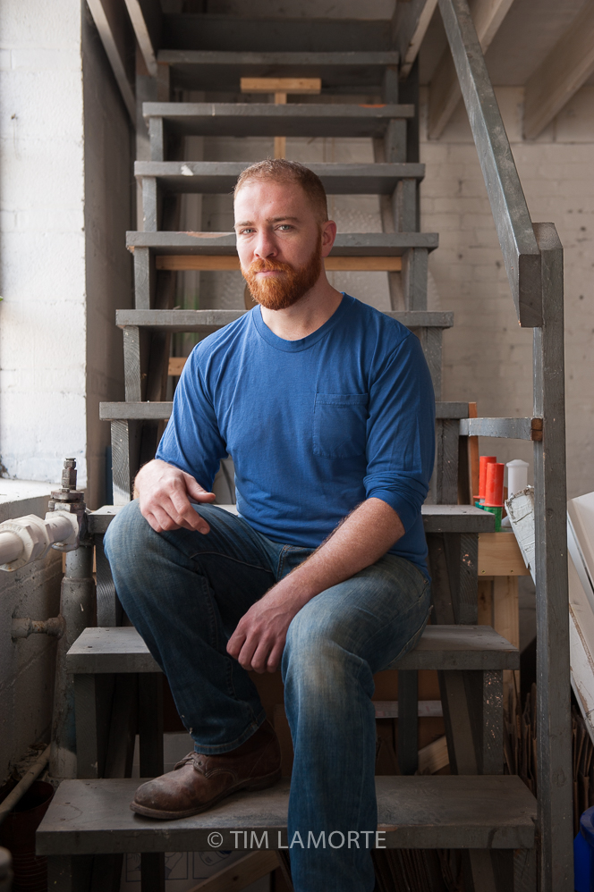 Connor McGinn at his studio in Tarrytown