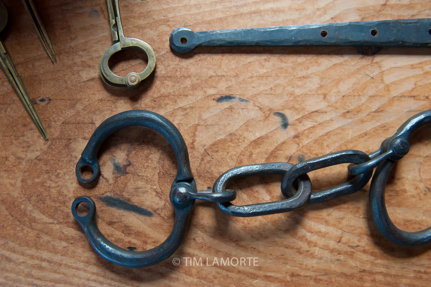 Shackles on display at Philipsburg Manor