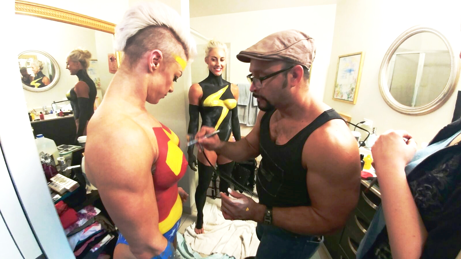 Bodypainting in process