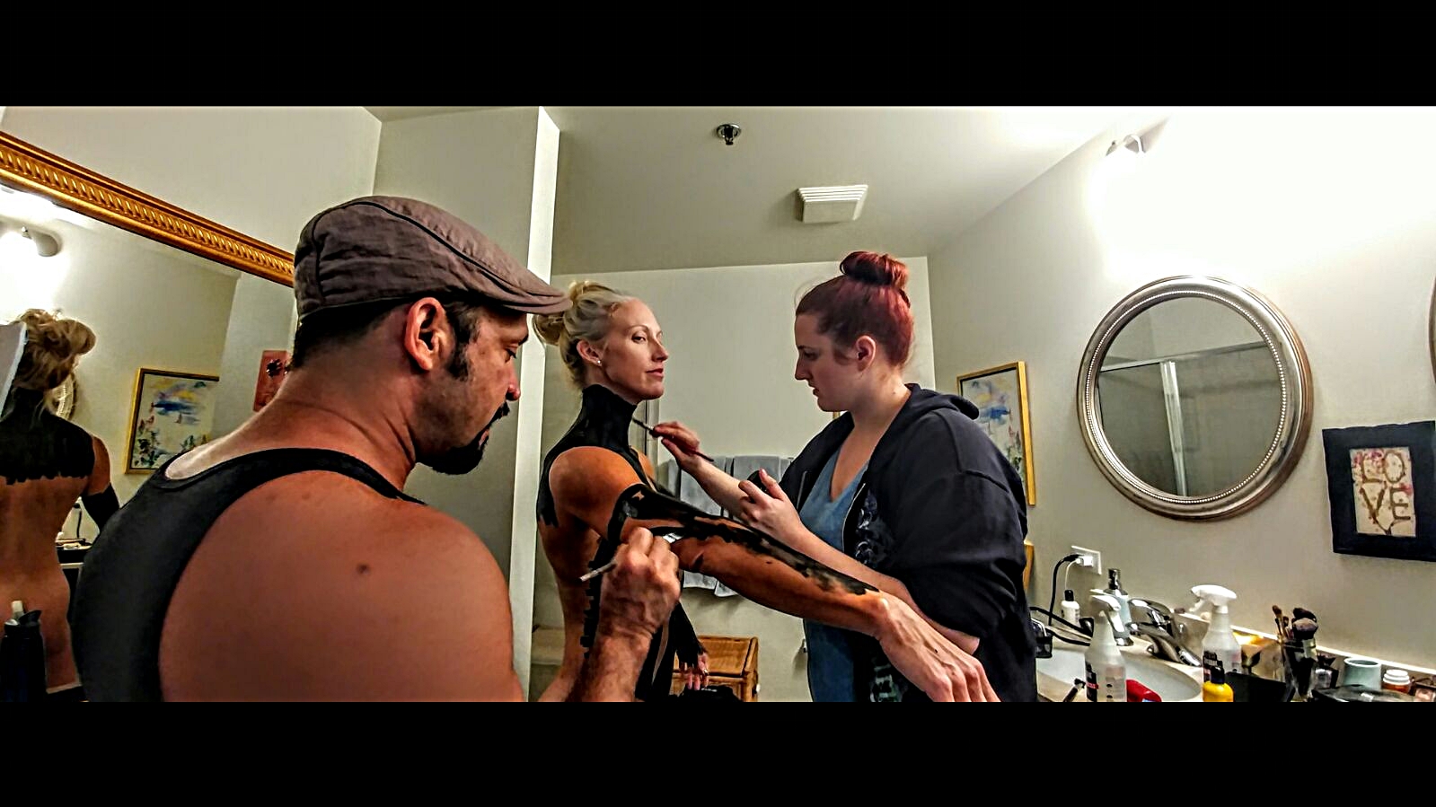 Bodypainting in process