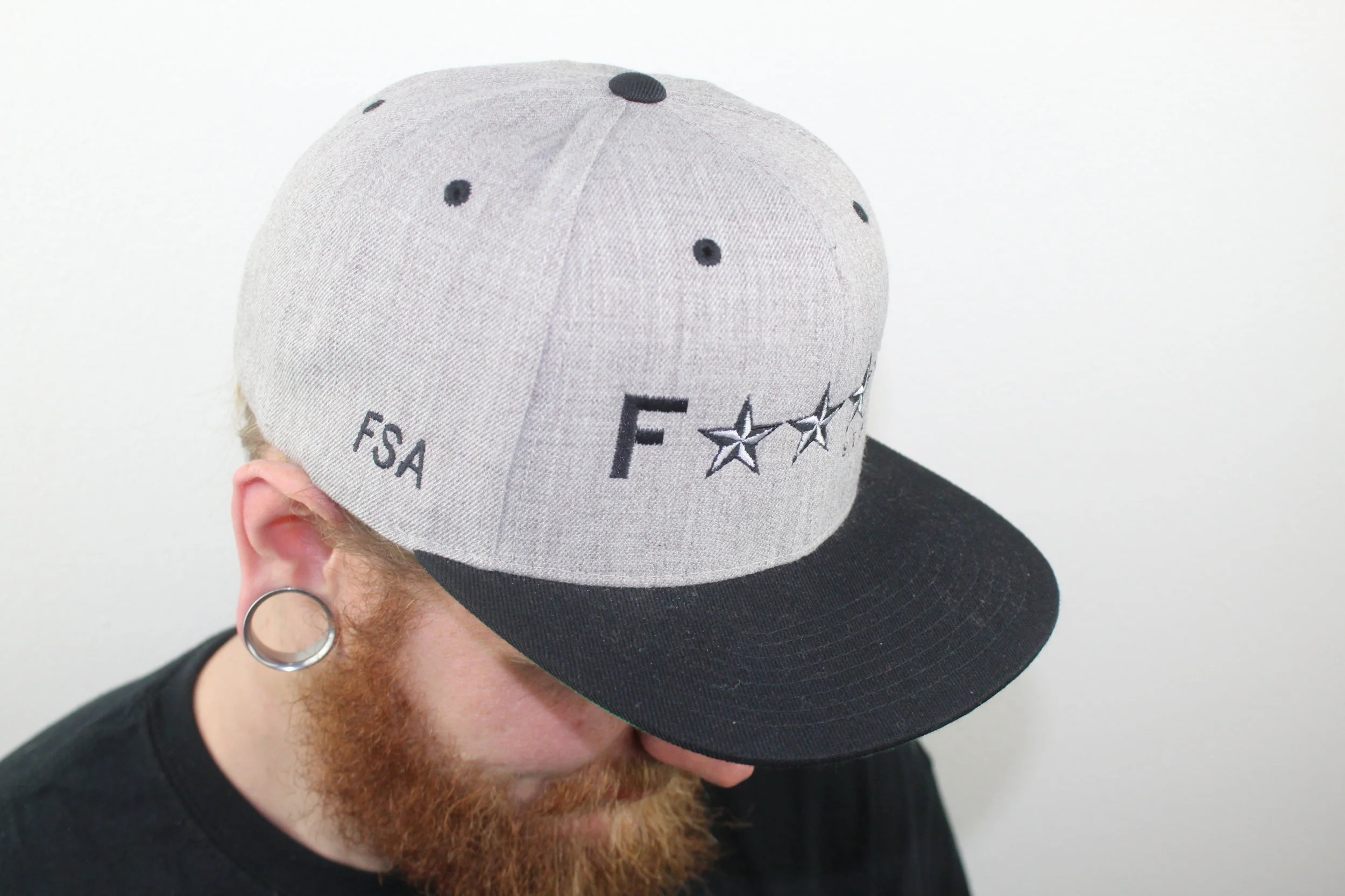 FSA rd:gry SnapBack Hat.JPG