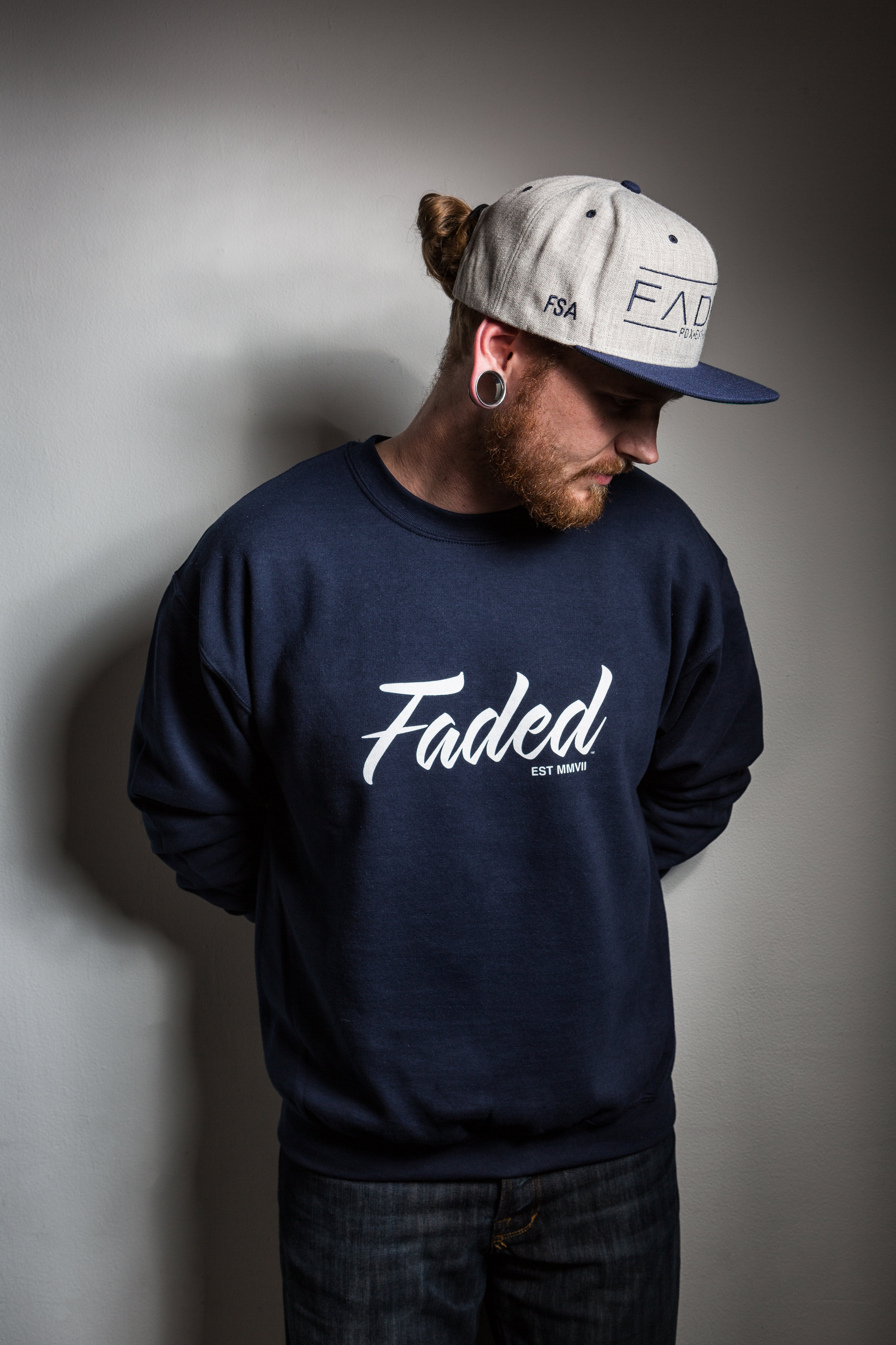 Faded Cursive Unisex Crewneck Sweater