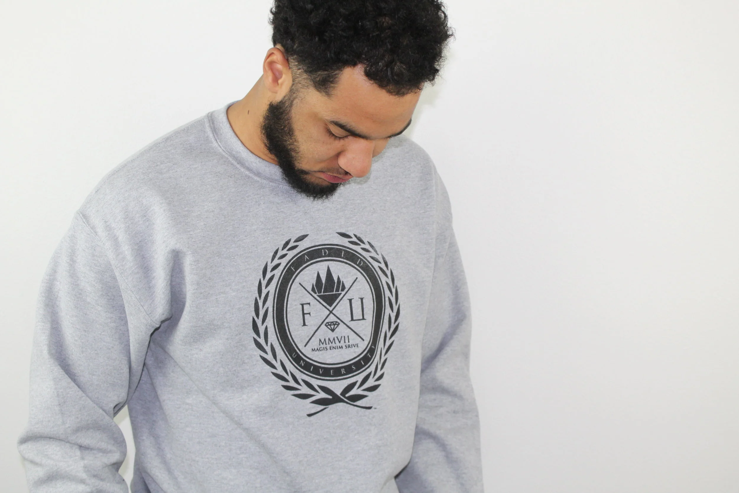 Faded University Unisex Crewneck Sweater