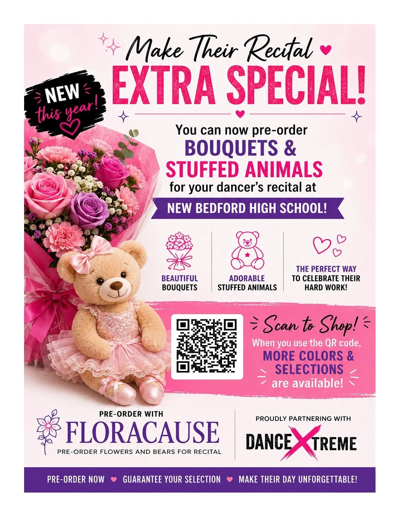 BOUQUET &amp; BEAR RECITAL PACKAGE DEALS