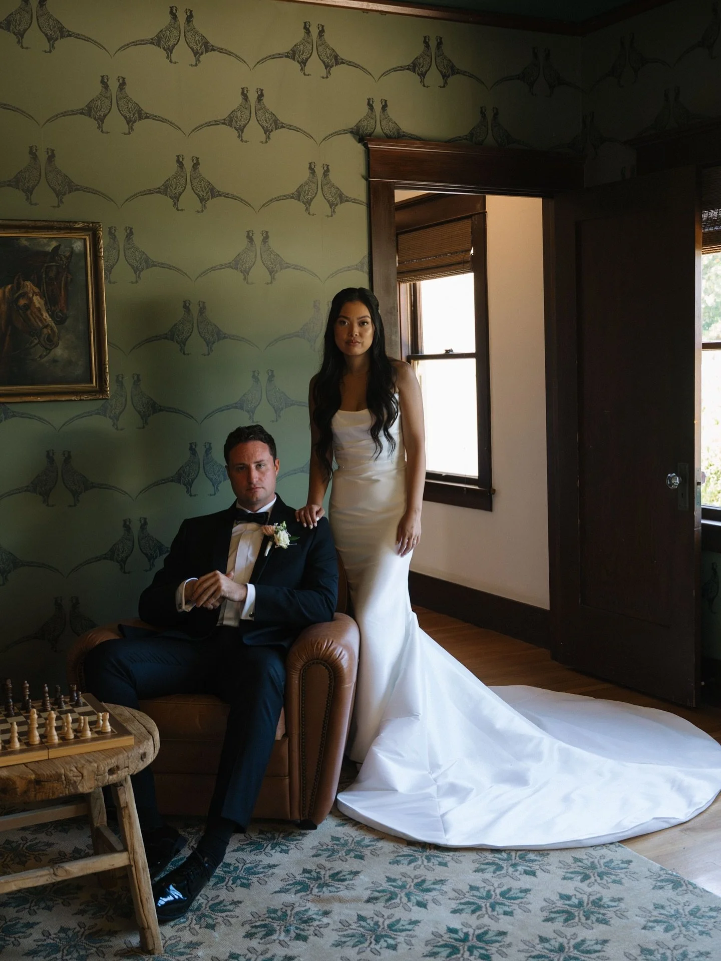 Introducing ~ Mr. + Mrs. Palmer 🤍
.
.
.
Planning + Design : @reformecollectiveplanning 
Venue : @theswannerhouse_1923 
Photo : @sarasolphoto 
Video : @lovelyfilms.co 
Florist : @le_rugh_fleur 
Table Top : @archiverentals 
Main Rentals : @sigpartyren
