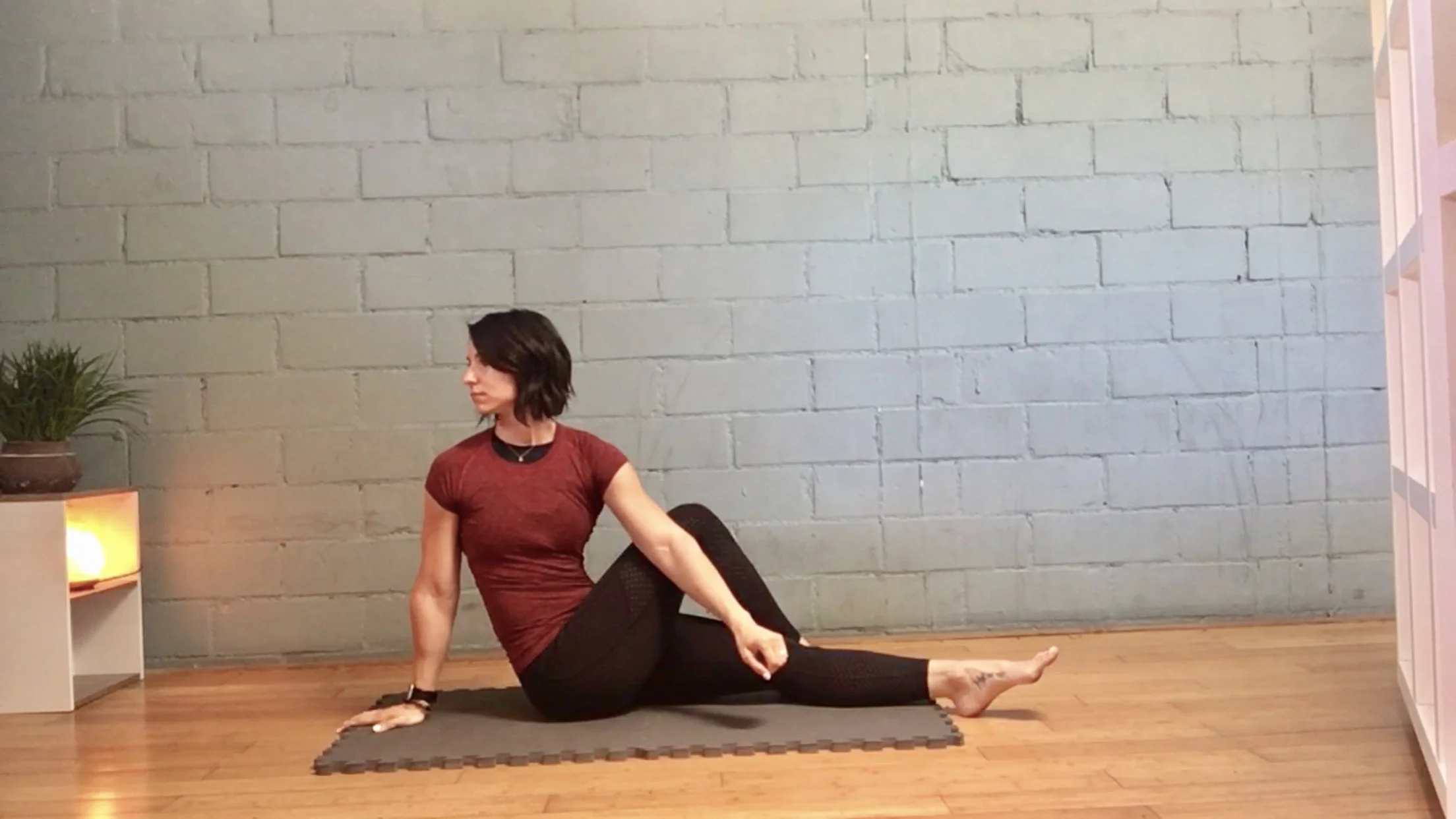 *Sit on the ground with your legs out in front of you. Cross your right leg over your left with your right knee bent. Gently twist to the right, pressing your left arm against your right leg to generate a stronger spinal twist. Hold for 90 seconds & gently come out of the stretch. Repeat on the other side. 