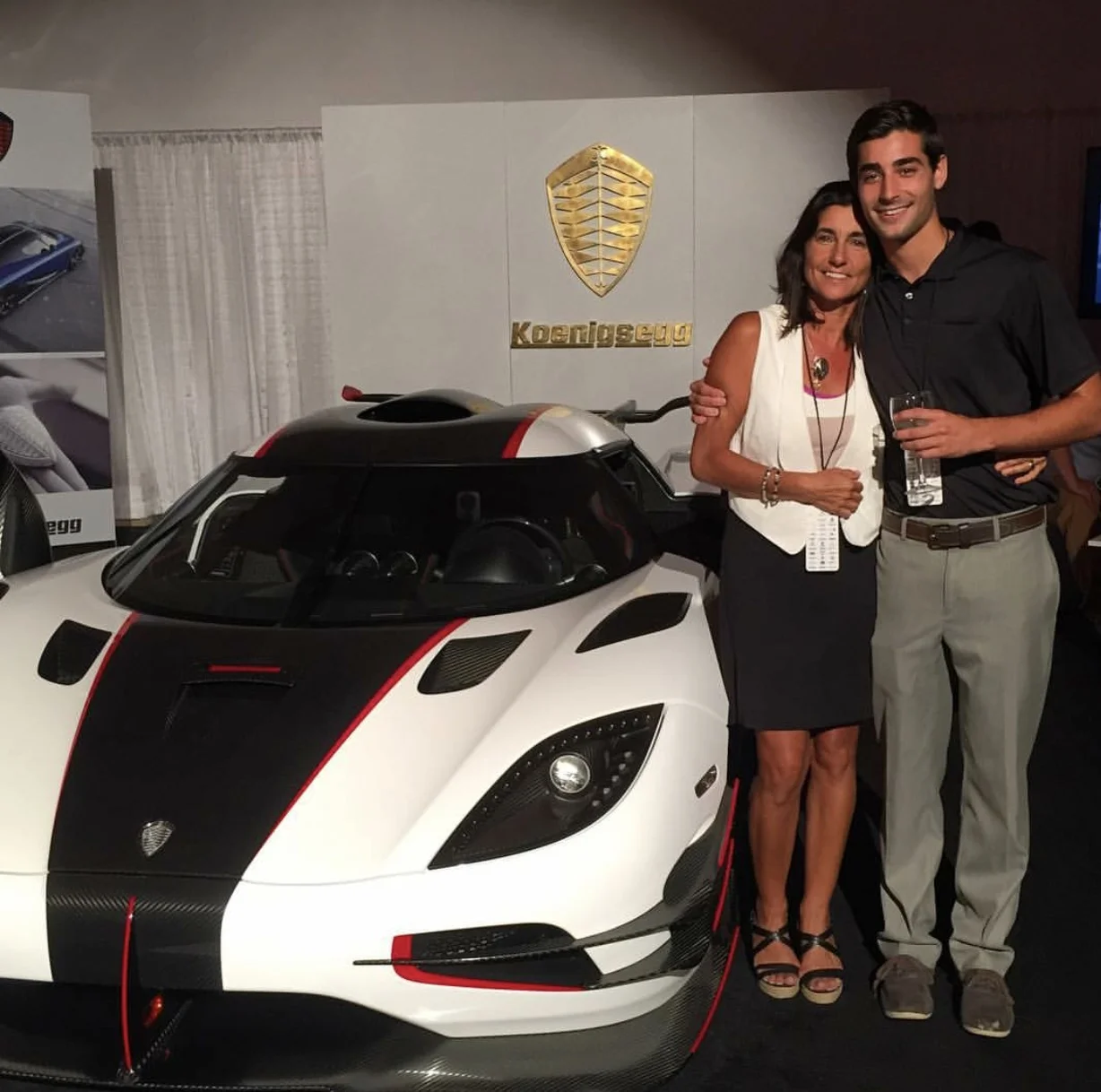Jordan and his mom at the Mccall Motorworks Revival event in Monterey CA. 
