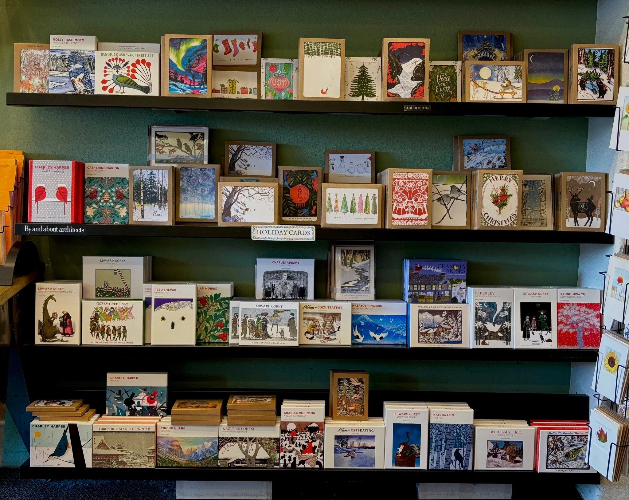 Boxed holiday cards have arrived in abundance at Builders Booksource! Shoppers can choose from a wide selection of artists and greetings to share the season&rsquo;s warmth. Browse the store&rsquo;s rich collection of cookbooks, gardening titles, fict