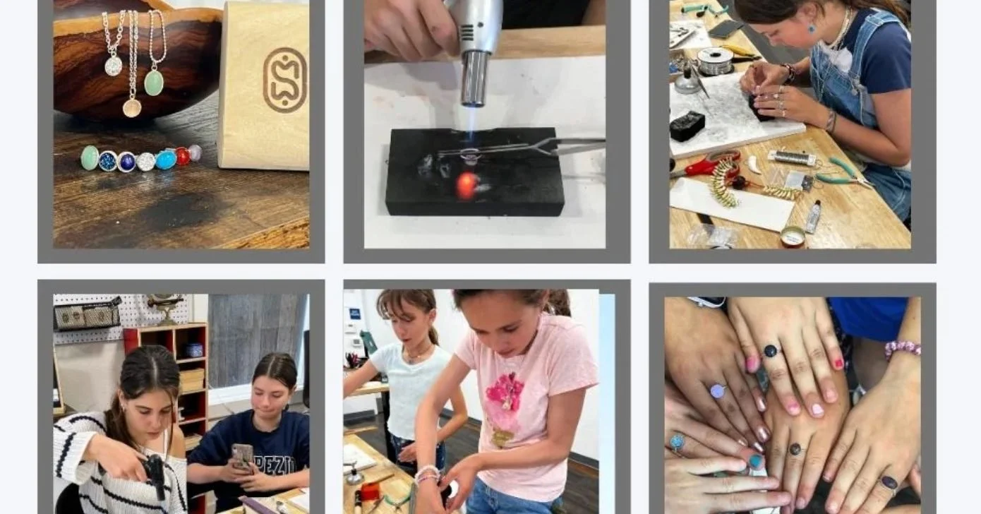 Silverwork Studios is kicking off summer with a Sip &amp; Repair Jewelry Workshop and Teen Jewelry Making Camps.
Whether you're learning a new skill or bringing new life to an old favorite piece, there's a place for you at the bench.

#fourthstreetbe