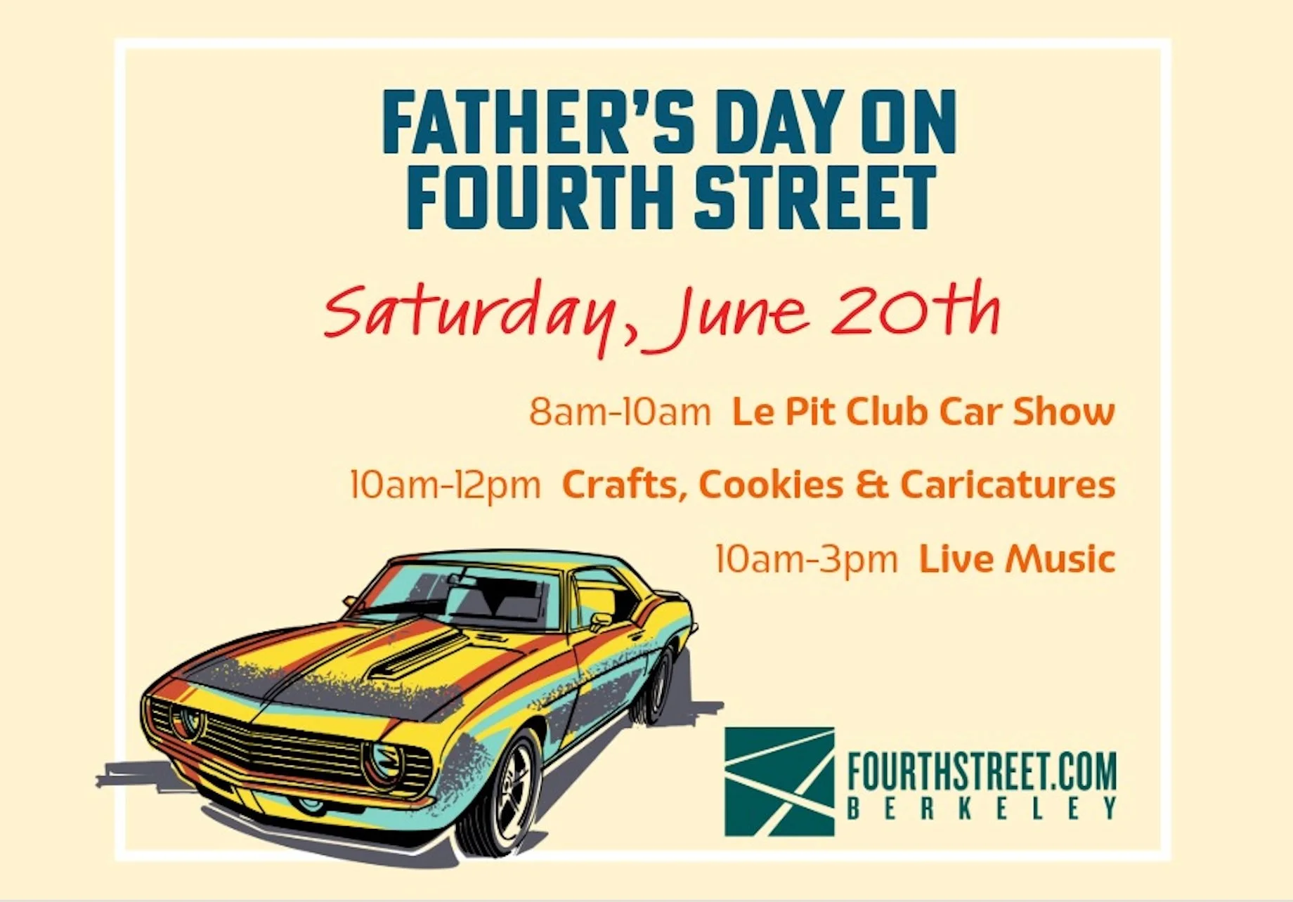 Celebrate Father's Day on Fourth Street
Looking for the perfect Father's Day outing or gift?
From books and whiskey to outdoor dining, puzzles, clothing, and specialty finds, Fourth Street has everything you need to celebrate Dad.
Join us on Sat, 6/2