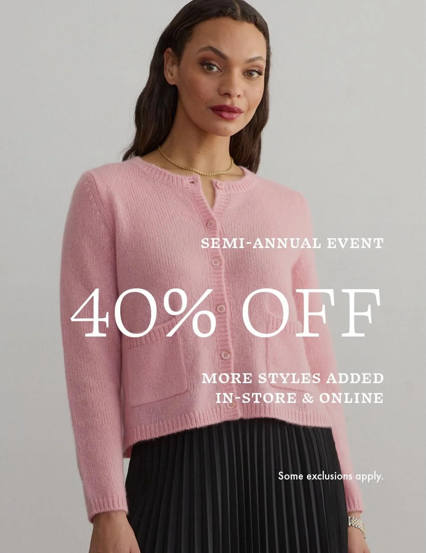 Summer Sale Season is here! Margaret O&rsquo;Leary has discounts up to 40% off. 

Repost from @margaretoleary
&bull;
Good news! 😍
We added more styles to our semi-annual event! Shop now, in store and online! 

#margaretoleary #cashmere #summersale