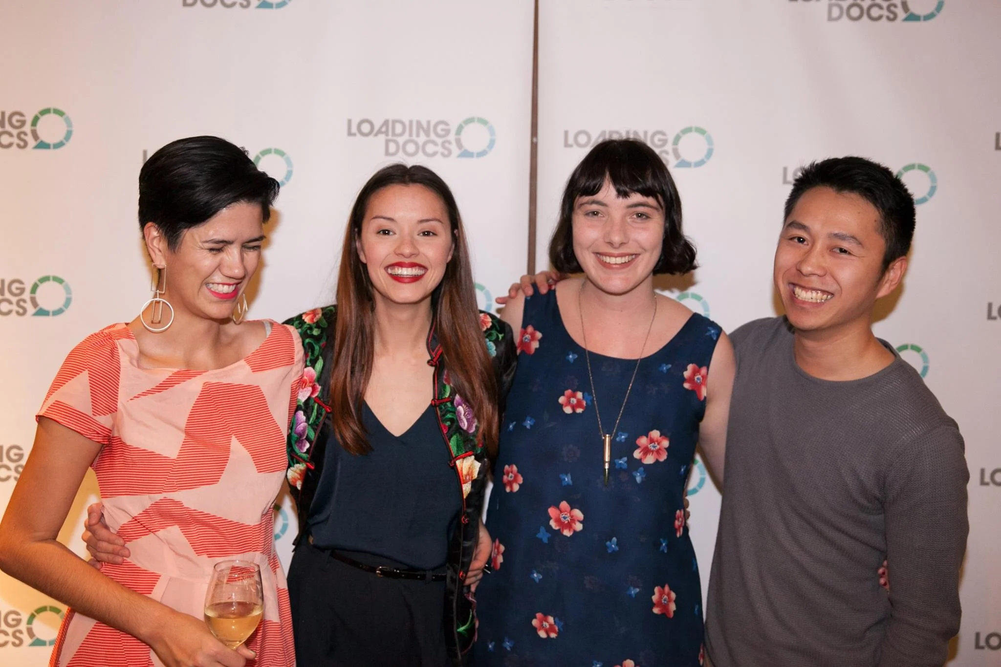 From left: Ruby, Chye-Ling, Kelly and Calvin at the premiere screening of Asian Men Talk About Sex for Loading Docs