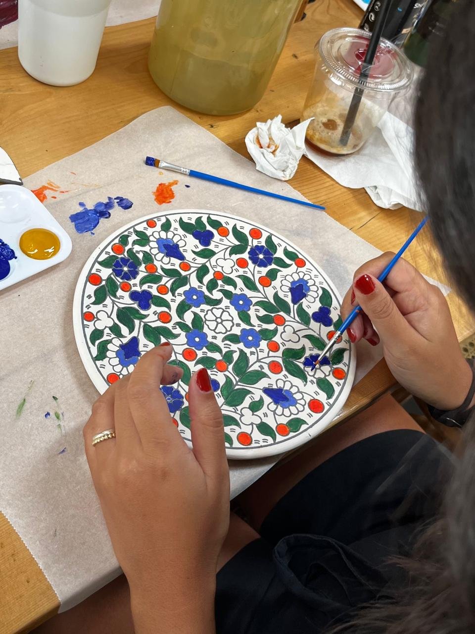Meditative Palestinian Ceramics Painting Workshop  