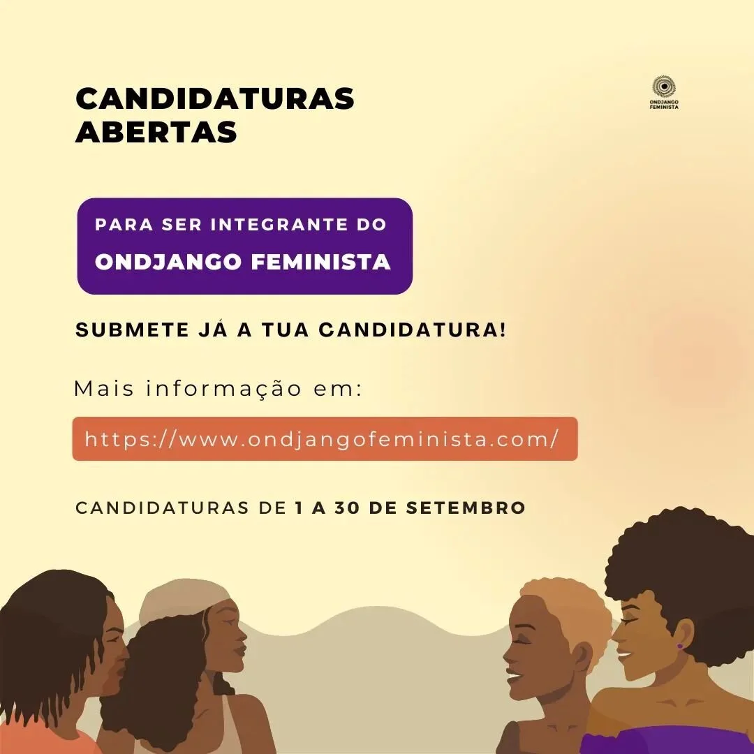 CANDIDATURAS ABERTAS PARA SER INTEGRANTE DO ONDJANGO FEMINISTA!!

AL&Ocirc;!!! 🔔🔔📢📢

Desde o Ondjango Feminista, temos a satisfa&ccedil;&atilde;o de comunicar a todas nossas companheiras que a partir de hoje est&atilde;o abertas as candidaturas p