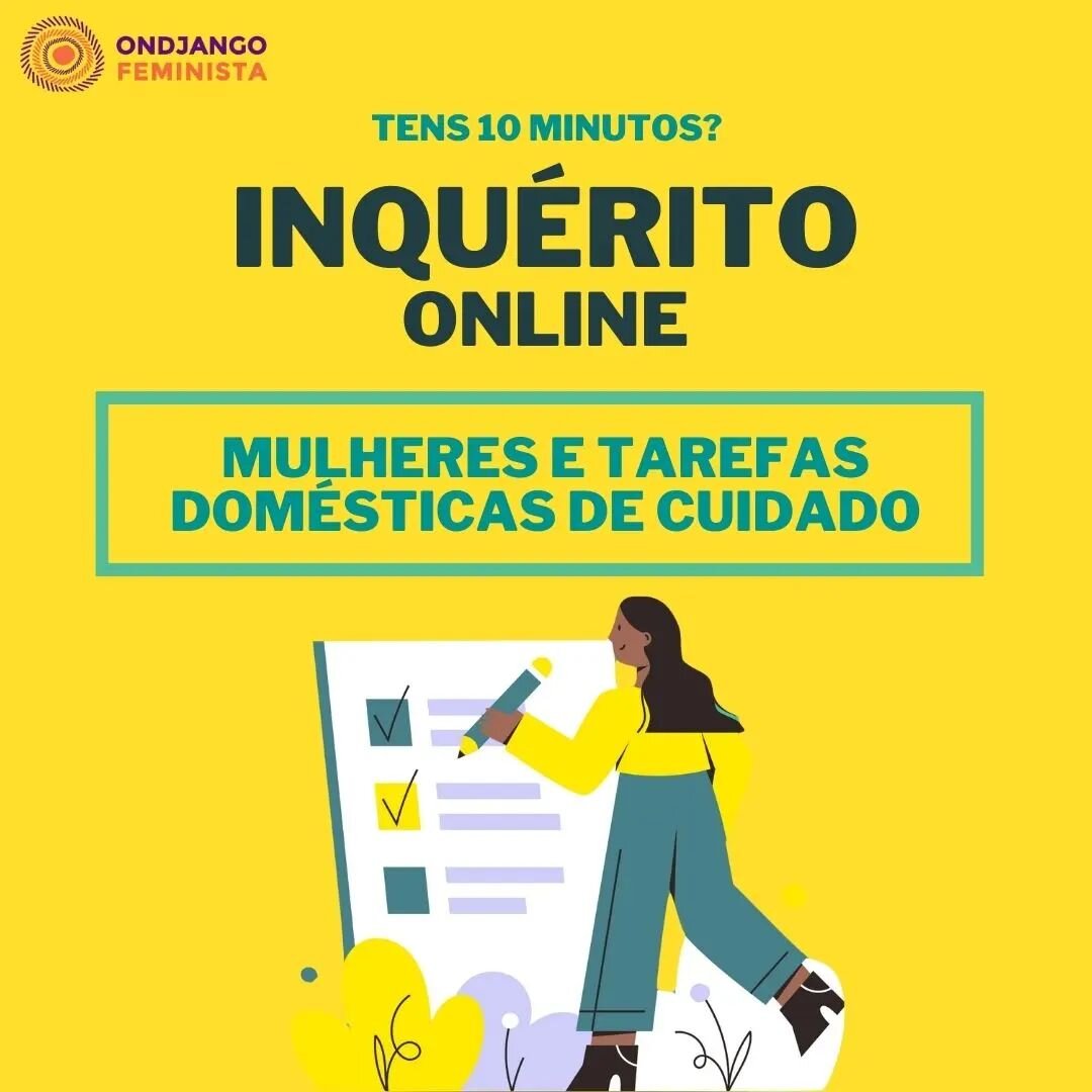 📢Al&ocirc; al&ocirc; mulheres de Angola inteira,
O nosso inqu&eacute;rito Mulheres e Tarefas Dom&eacute;sticas de Cuidado est&aacute; no ar! 

Preencham, divulguem! 📝Ajudem-nos a entender melhor o tempo que as mulheres angolanas dedicam &agrave; re