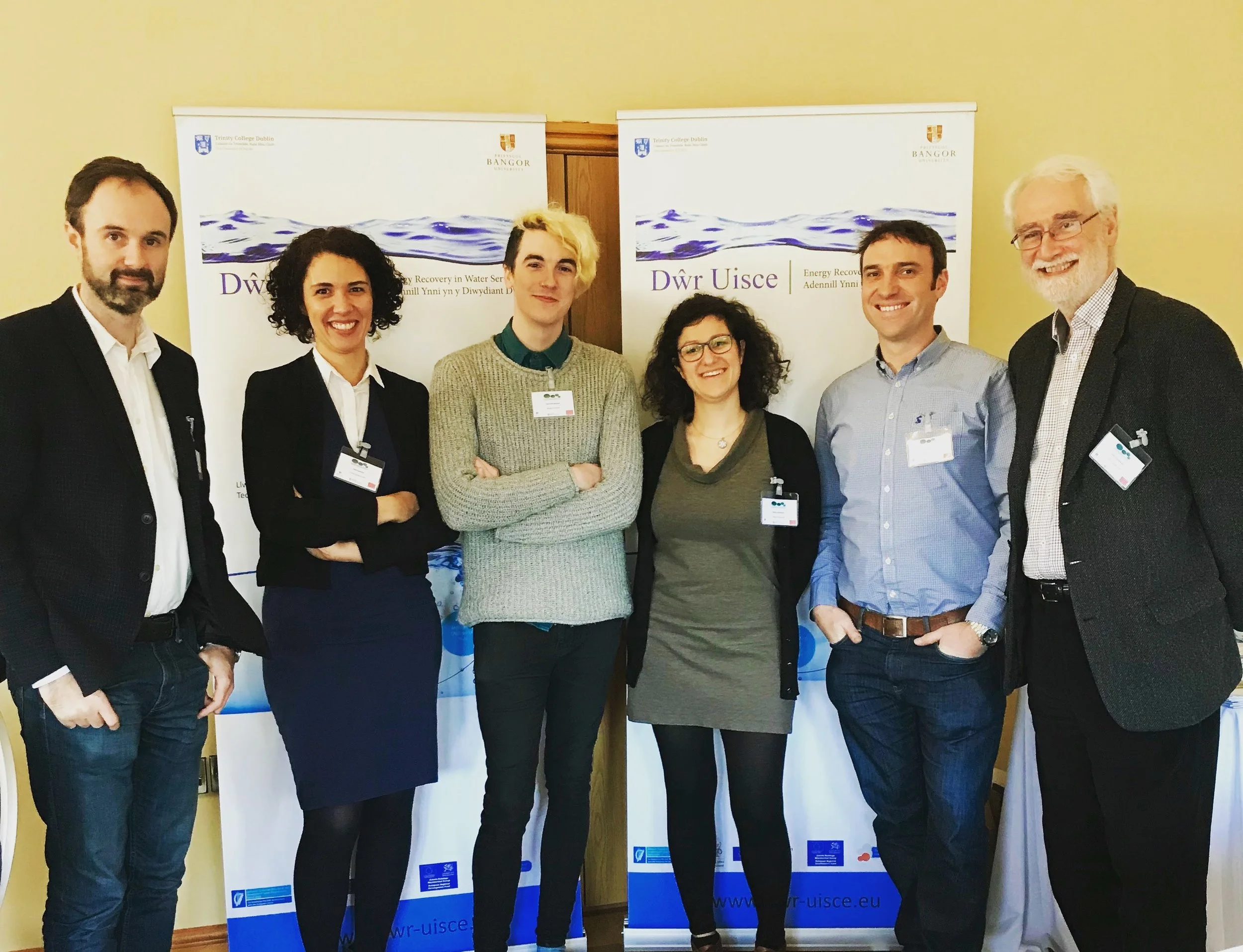 Fig 1. Dwr-Uisce team: John, Ana, Nathan, Isabel, Andrew and Paul (from left to right).