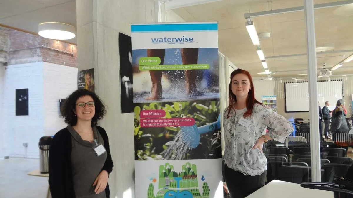 Isabel with Hazel Lewis, Water Efficiency Research Specialist in Waterwise