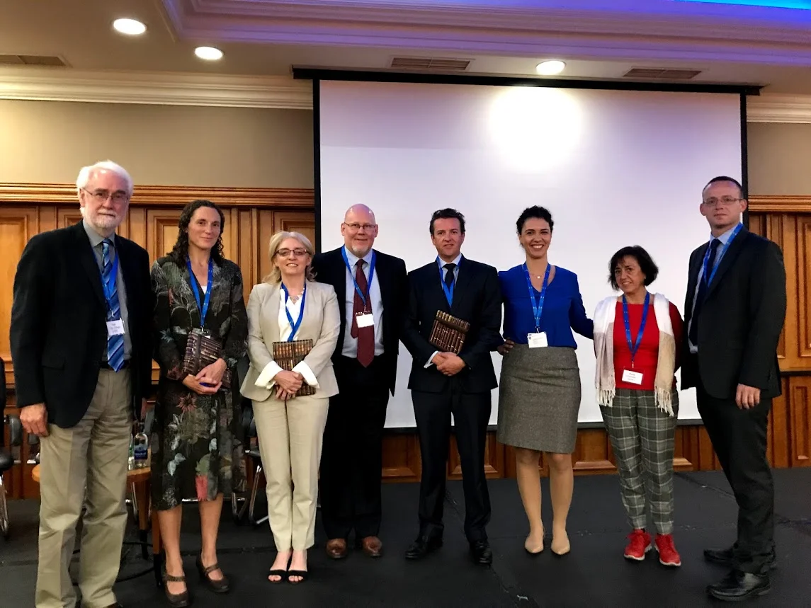 Figure 4. Plenary speakers and part of organising commit CINet 2018. From left to right: Paul Coughlan, Majella Murphy, Mary Cronin, Mats Magnusson, John McKeon, María José Oltra Mestre and Vincent Hargaden.