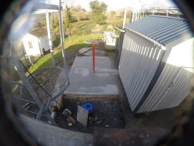 Casting of the concrete slab extension