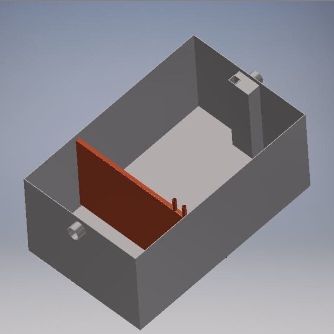 Figure 2a. The grease trap with prototype DWHR device