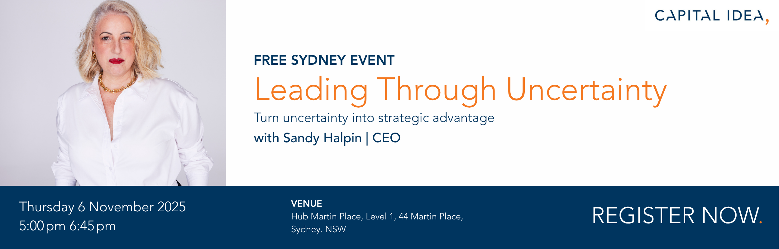 Leading through Uncertainty: An evening with Sandy Halpin and Hub Australia