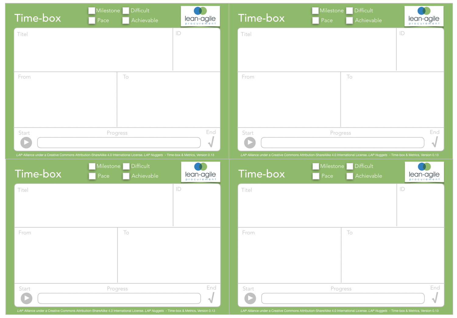 Time-box Cards (Free-download for self-printing) — Lean Agile Procurement
