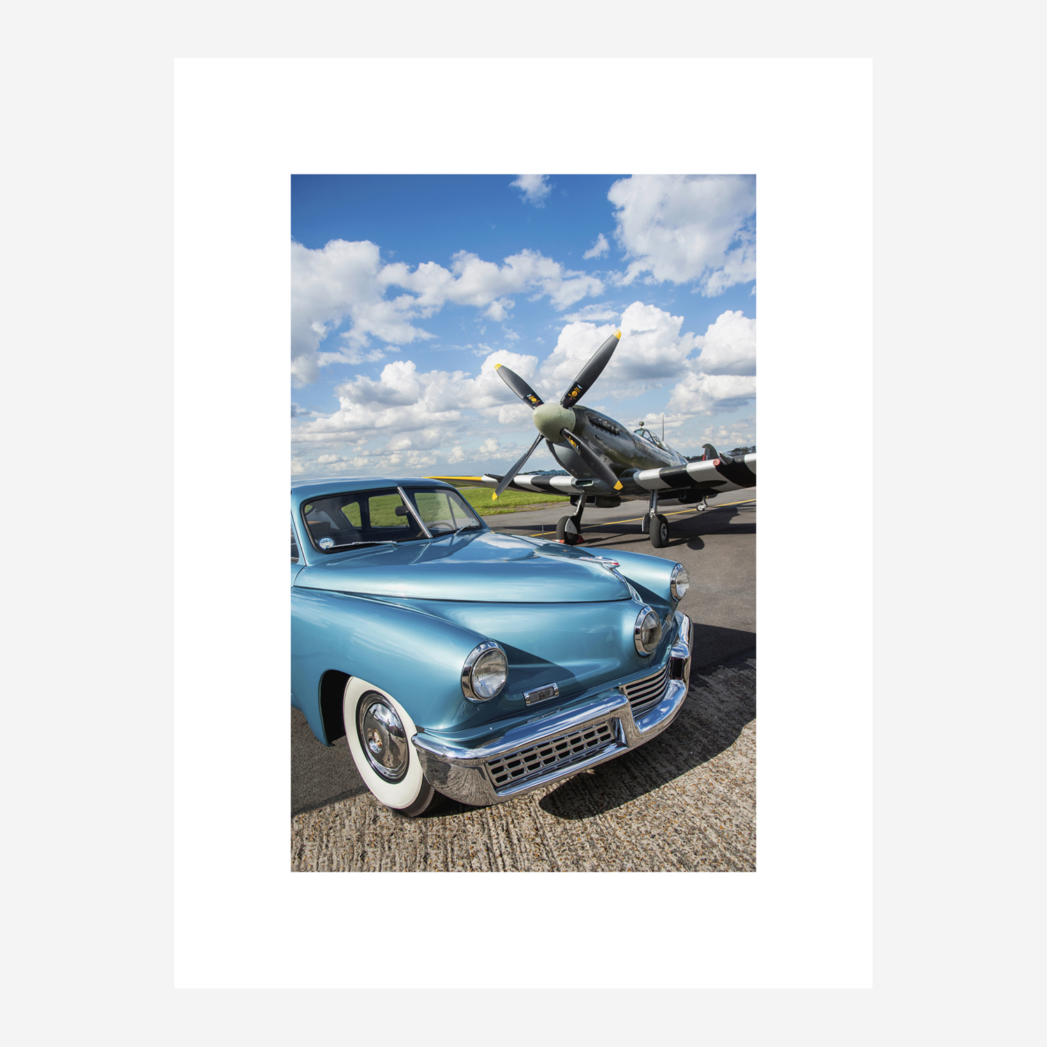 Tucker 48 & Spitfire 16" x 12"