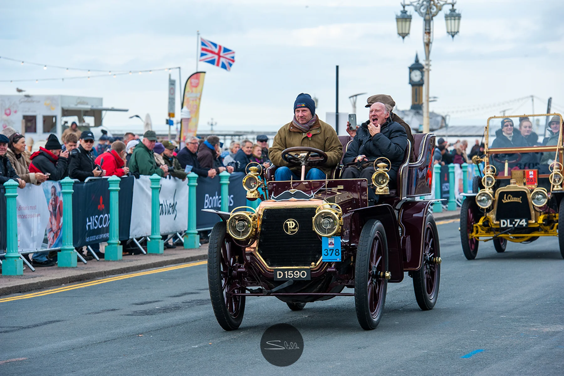 Christian Horner, Team Principal of the Red Bull Racing Formula One Team, driving a 1904 Panhard et Levassor owned by Lord Irvine Laidlaw, 4 Cylinders 15 HP.