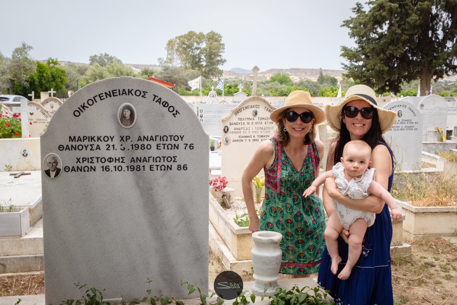   The cemetery where my parents and both sets of grandparents are laid to rest. They were all born in this village or nearby in Cyprus. My maternal grandparents are shown in this photo. 