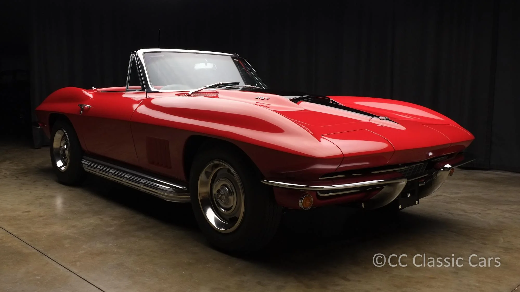 Here is another authentic lacquer finish on the flawlessly restored 67 435 convertible. This car achieved a 99.0 on its first showing and though the several events judged received no deductions on paint. Simply put no one car achieve the results we do on a regular basis. 
