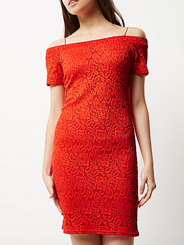 http://www.riverisland.com/women/dresses/bodycon-dresses/red-lace-bardot-dress-689286