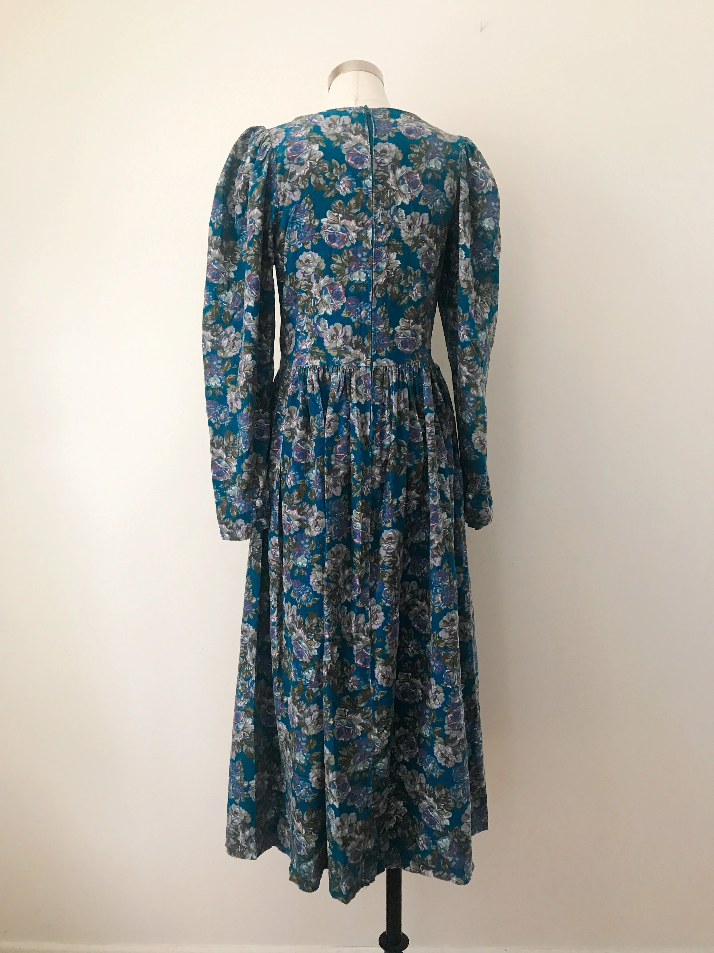 aqua floral dress