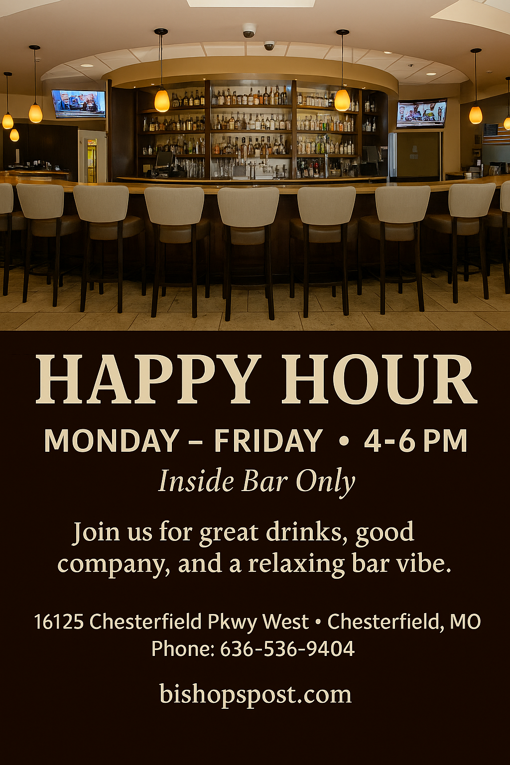 Upcoming Events - Bishops Post - American Style Restaurant Chesterfield, MO