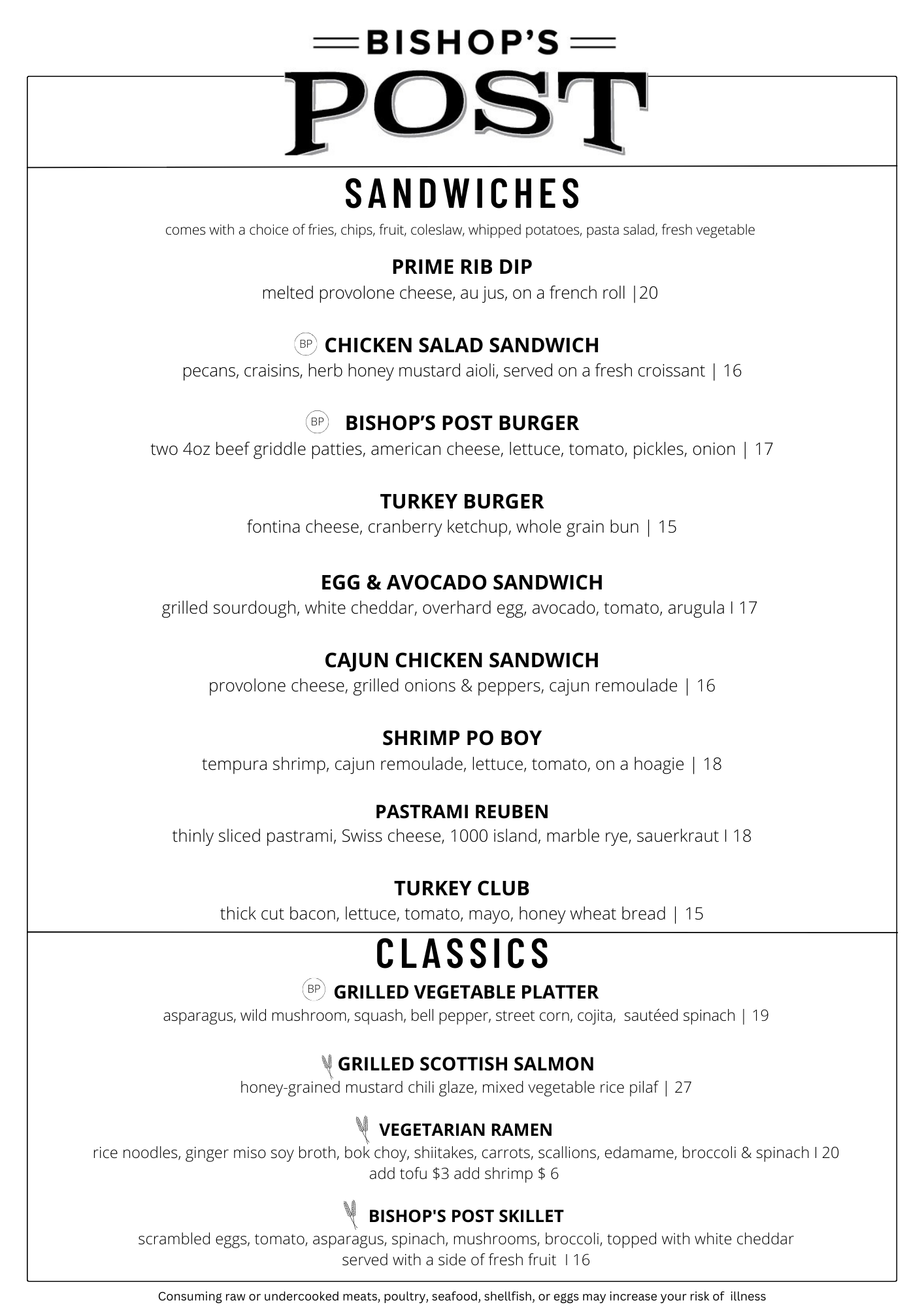 Menu Post American Style Restaurant Chesterfield, MO