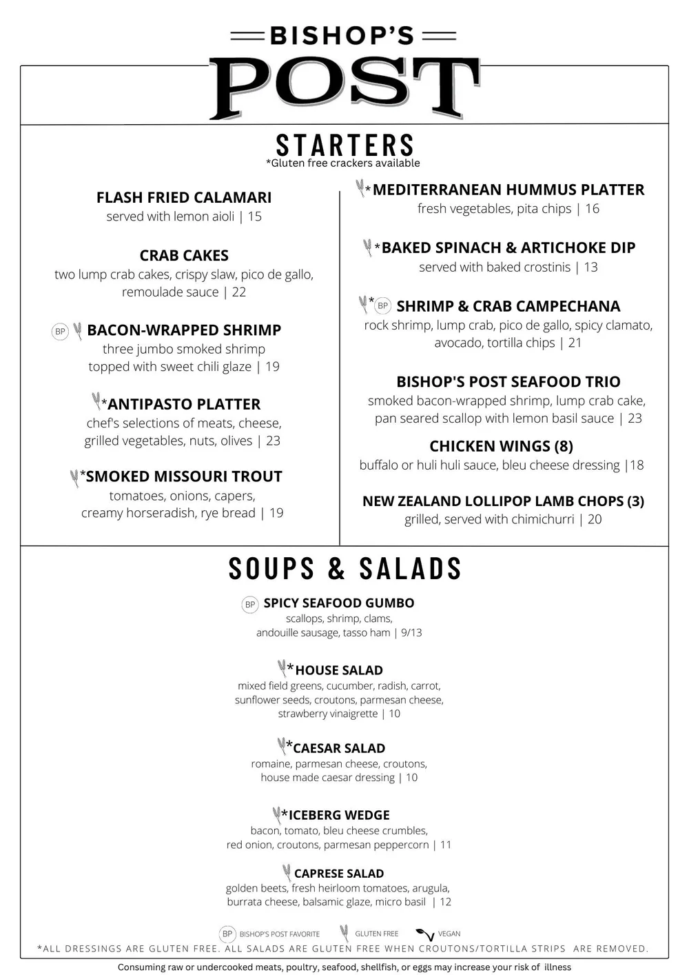 Menu Post American Style Restaurant Chesterfield, MO